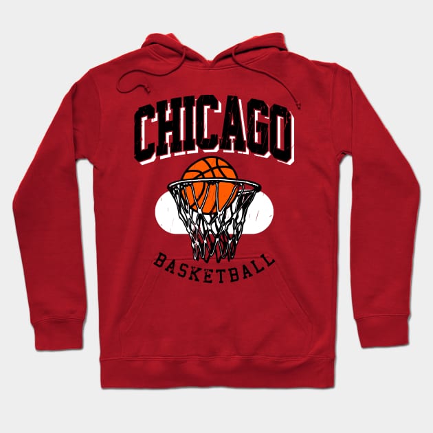 Vintage Chicago Basketball Hoodie by funandgames